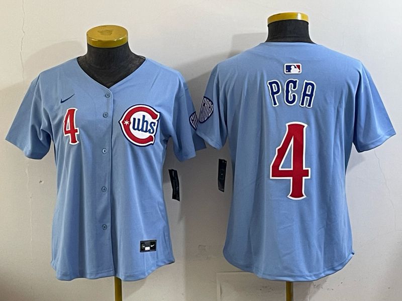 Youth Chicago Cubs #4 Pga Light blue Throwback Nike MLB 2025 jersey 05->youth mlb jersey->Youth Jersey